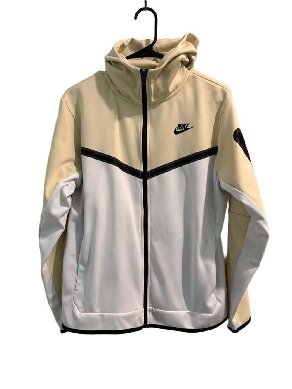 Nike Tech Fleece Full-Zip Hoodie Cream White women small